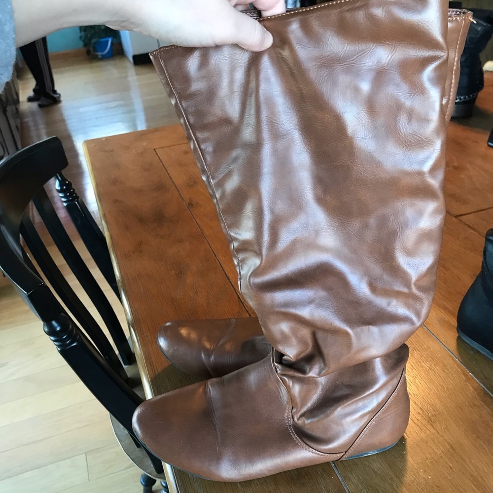Tall brown boots